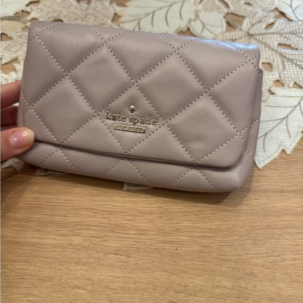 Kate Spade Quilted Leather Clutch - Light Pink